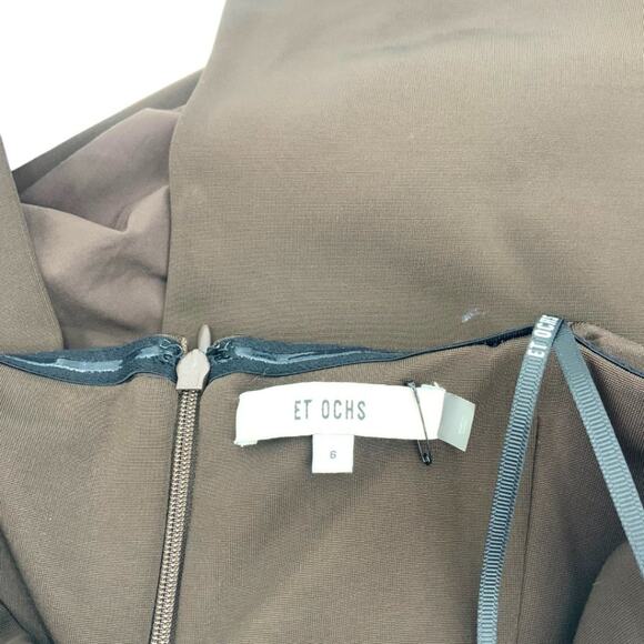 Et Ochs Jackie Scarf Neck Power Stretch Body-Con Midi Dress Size 6 $1395 MSRP - Picture 8 of 8